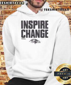 Official Baltimore Ravens Inspire Change Hoodie in black, showcasing team logo and motivational design for fans.
