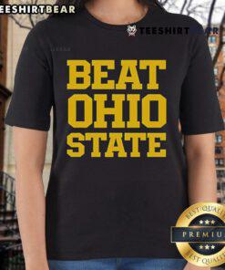 Official Beat Ohio State Ladies Tee featuring team colors and logo, perfect for showing support during game day.