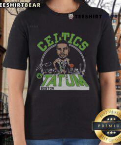 Official Celtics Jayson Tatum signature ladies tee in green with stylish design, perfect for fans of Boston basketball.