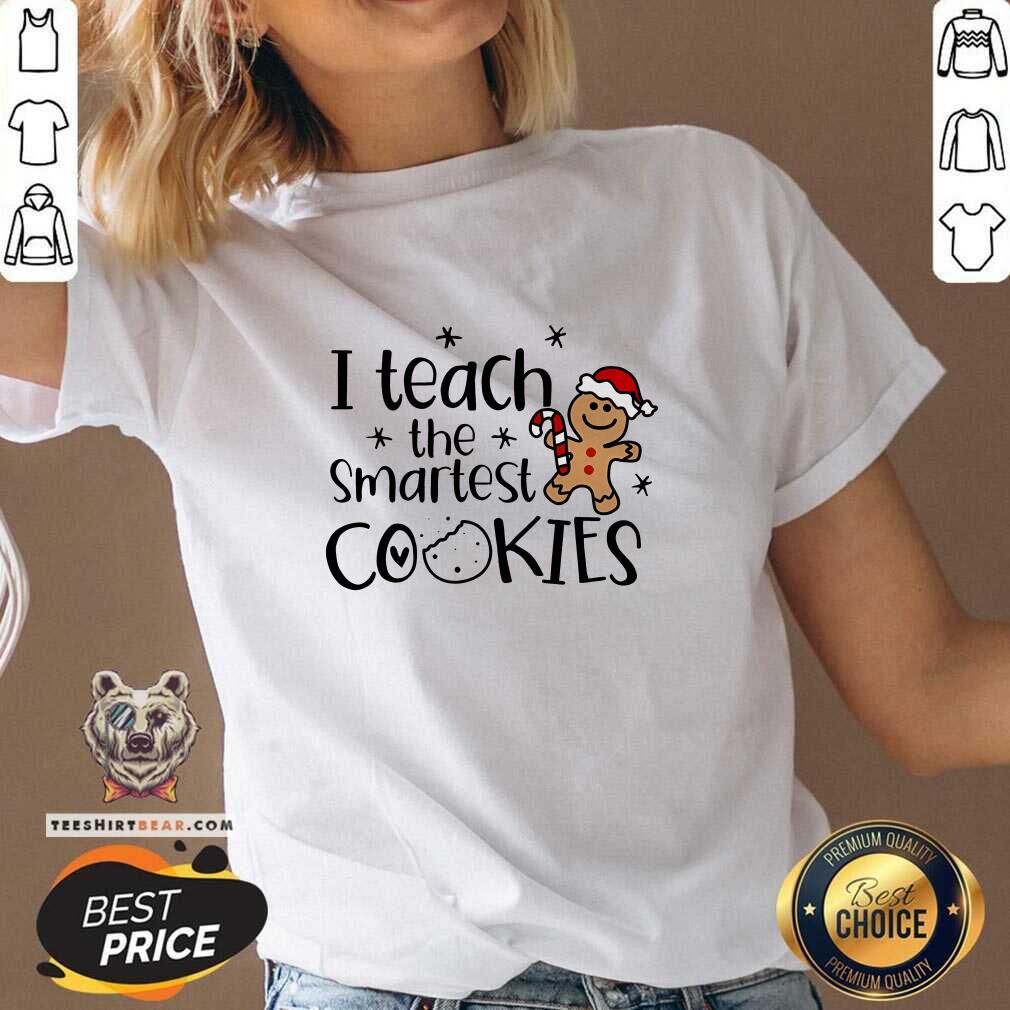 Official Christmas I Teach The Smartest Cookies V-neck