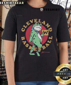 Official Cleveland Basketball Victory Frog Ladies Tee featuring vibrant design perfect for fans and game day wear.