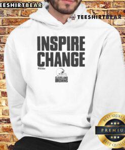 Official Cleveland Browns Inspire Change Hoodie featuring team colors and logo, perfect for fans supporting social change.