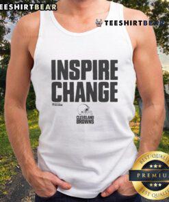 Official Cleveland Browns Inspire Change tank top featuring team logo and motivational design for fans and supporters.