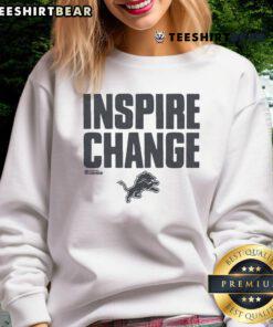 Official Detroit Lions Inspire Change Sweatshirt featuring team colors and logo, perfect for fans supporting social impact.