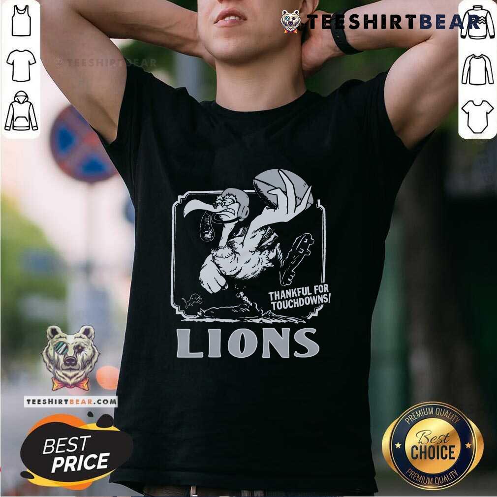Official Detroit Lions Thankful For Touchdowns T-Shirt