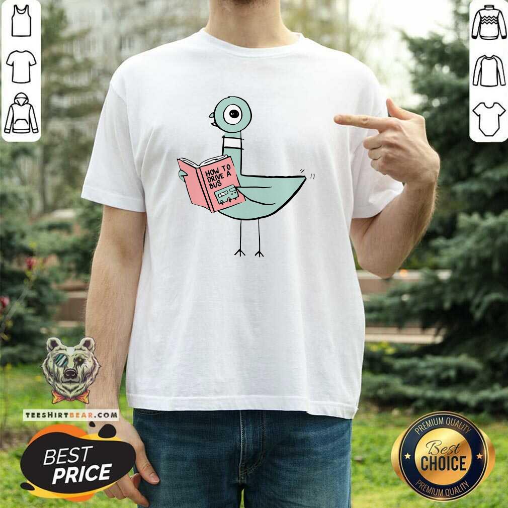 Official Driven To Read Pigeon Library Reading Books Reader T-Shirt