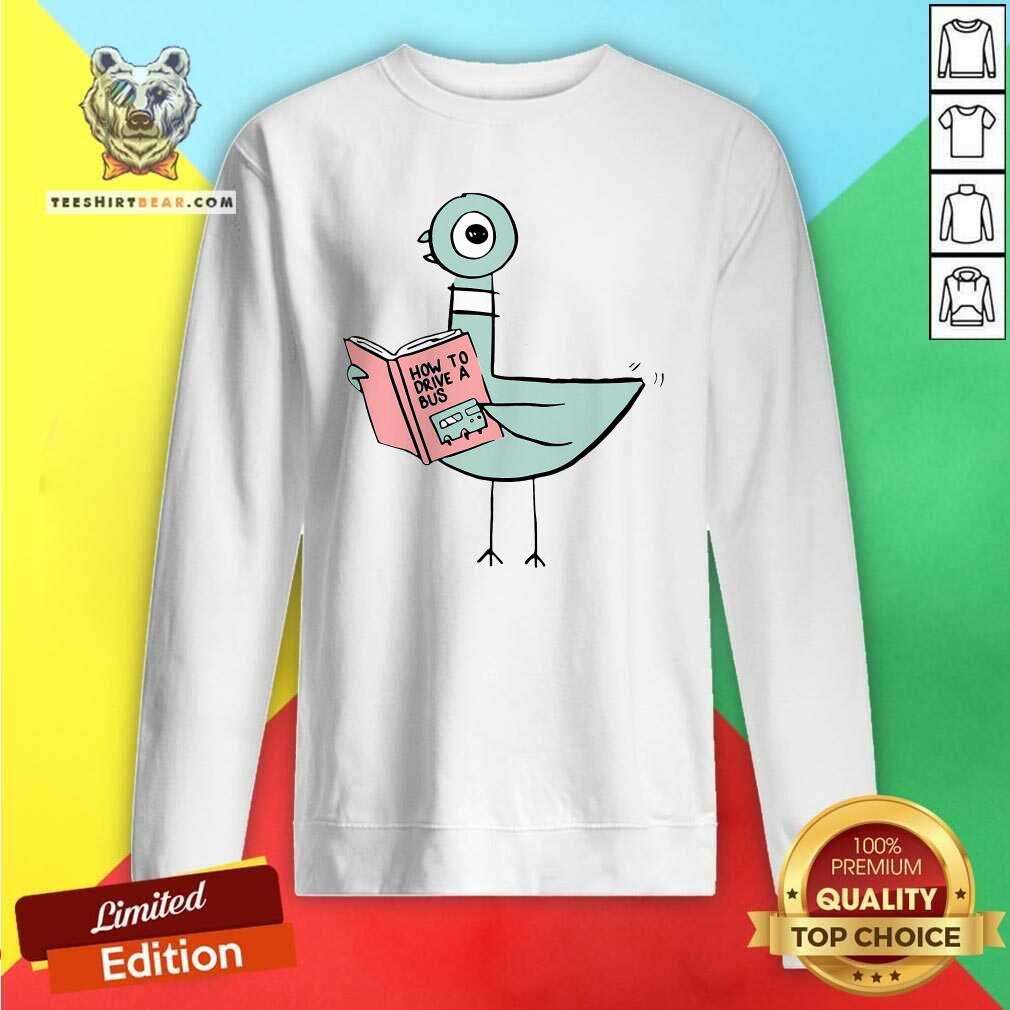 Official Driven To Read Pigeon Library Reading Books Reader Sweatshirt
