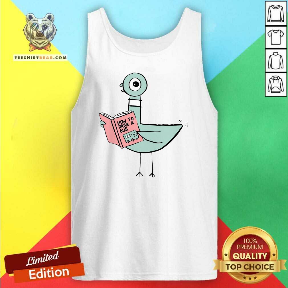 Official Driven To Read Pigeon Library Reading Books Tank-top