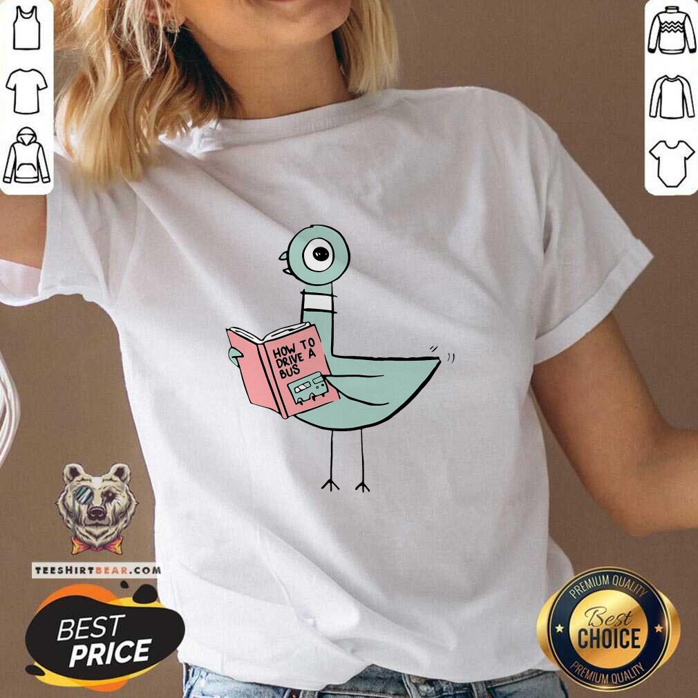 Official Driven To Read Pigeon Library Reading Books Reader V-neck
