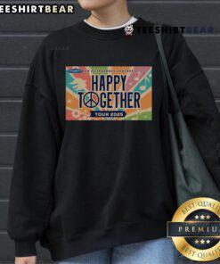 Official Happy Together Tour 2025 Sweatshirt featuring vibrant design and comfortable fit, perfect for concert fans.