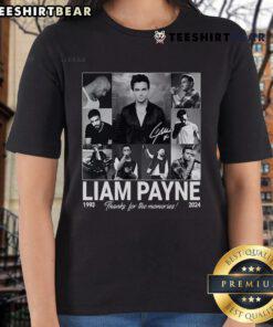 Official Liam Payne 1993-2024 Thank You For The Memories ladies tee featuring a stylish design for fans.