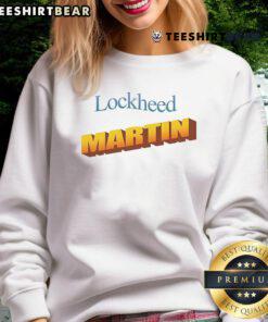 Official Lockheed Martin sweatshirt featuring the logo, perfect for fans and employees of the aerospace company.