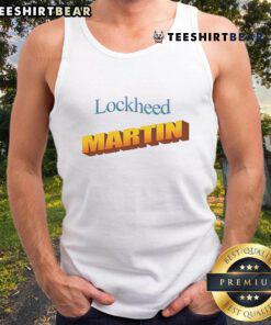 Official Lockheed Martin tank top featuring the logo, perfect for fans and supporters of the aerospace and defense industry.