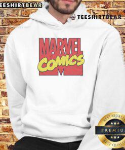 Official Marvel Comics Retro Logo 1990 Hoodie featuring a vintage design and vibrant colors, perfect for comic fans.