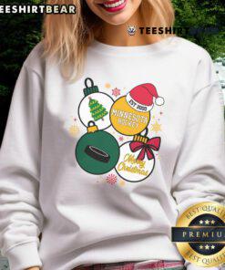 Official Merry Christmas Minnesota Hockey Est 2000 sweatshirt featuring festive design and hockey-themed graphics.