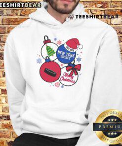 Official Merry Christmas New York Hockey Est 1926 Hoodie featuring festive design and team logo for holiday spirit.
