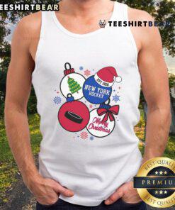 Official Merry Christmas New York Hockey Est 1926 Tank Top featuring festive design and team logo for holiday spirit.