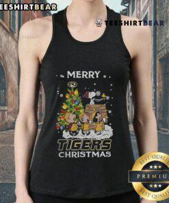 Official Missouri Tigers x Snoopy and Friends Merry Christmas 2024 tank top featuring festive design and team logo.