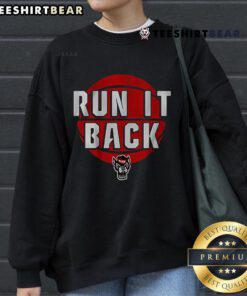 Official NC State Basketball Run It Back Sweatshirt in red, featuring team logo and cozy design for fans.