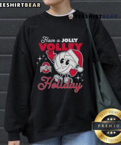 Alt Text: Official Ohio State Buckeyes Jolly Volley Christmas Holiday Sweatshirt featuring festive design and team colors.