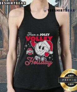 Official Ohio State Buckeyes Jolly Volley Christmas Holiday Tank Top featuring festive design for fans and holiday cheer.