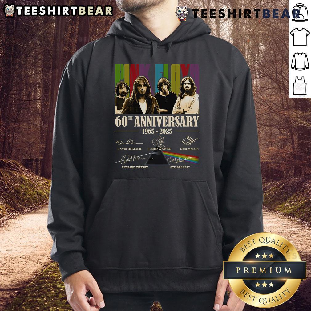 Official Pink Floyd 60th Anniversary hoodie featuring signature design, celebrating 1965-2025 and thanking fans.