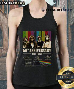 Official Pink Floyd 60th Anniversary tank top featuring signature and 'Thank You For The Memories' design, 1965-2025.