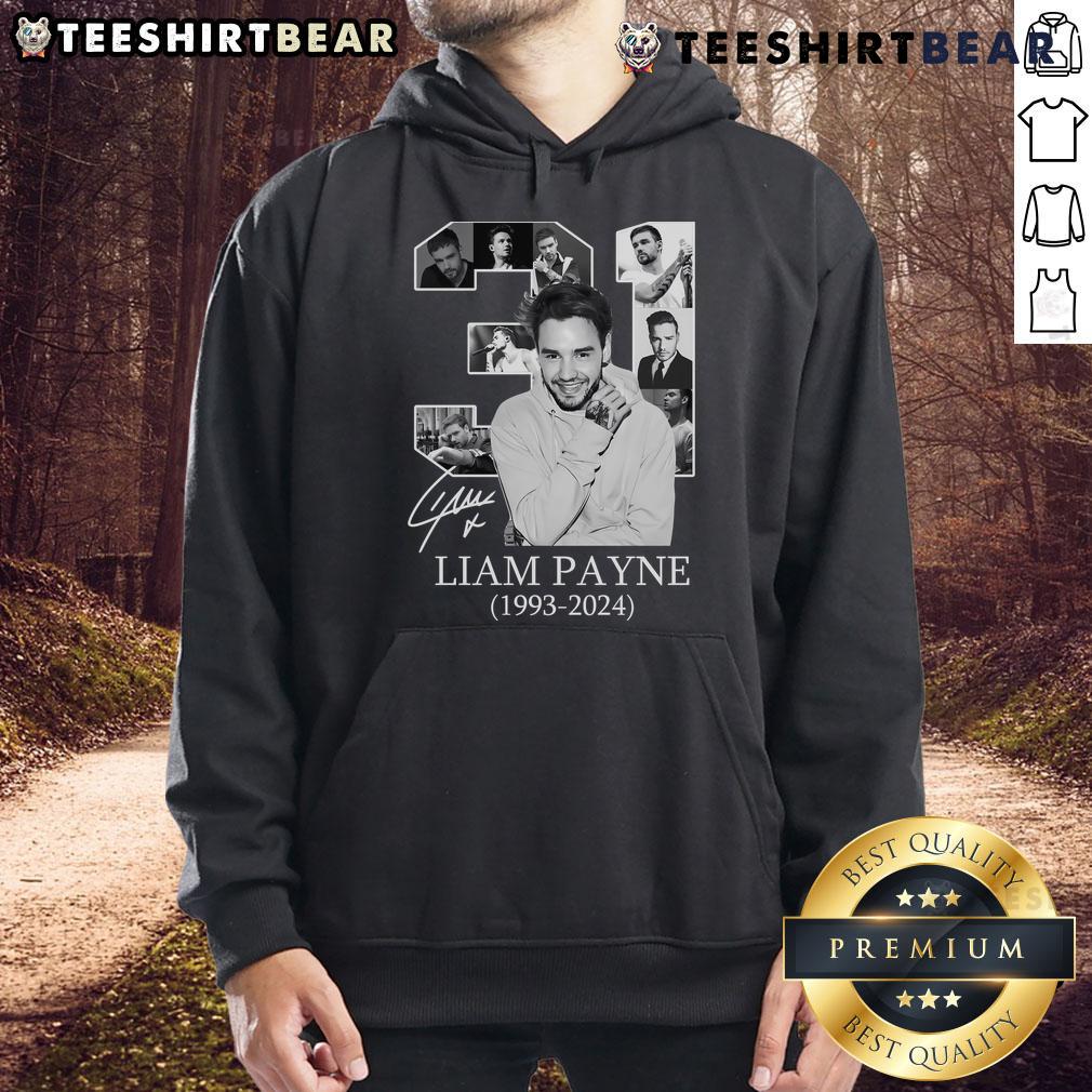 Alt Text: Official Rip Liam 1993-2024 Paney Music Classic Hoodie featuring vibrant graphic design and stylish fit.