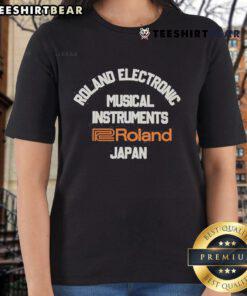 Official Roland Electronic Musical Instruments Japan Ladies Tee featuring stylish design and quality fabric for music lovers.
