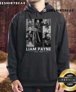 Official Ruhe In Frieden Liam Payne 1993-2024 Classic Hoodie in black with white graphics, perfect for fans.