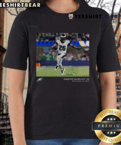 Official Saquon Barkley Philadelphia Eagles NFL Flash Features Week 12 Ladies Tee showcasing team spirit and style.