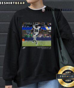 Official Saquon Barkley Philadelphia Eagles NFL sweatshirt featuring flash design for Week 12 games.