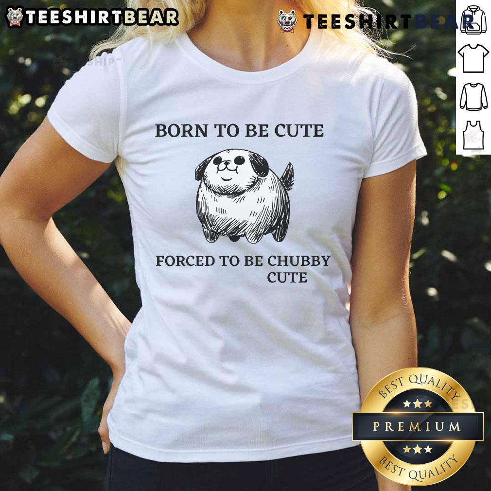 Alt Text: Cute ladies tee featuring silly dogs, perfect for dog lovers who appreciate chubby, adorable pets.