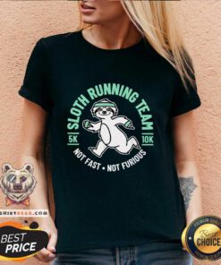 Official Sloth Running Team Not Fast Not Furious V-neck
