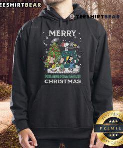 Official Snoopy and Friends Philadelphia Eagles Merry Christmas 2024 Hoodie featuring festive designs and team colors.