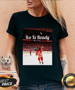 Original Johnny Hockey Flames Ice Is Ready V-neck
