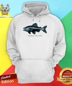 Original Kenai River Alaska Salmon Fish Art Fishing Kenai Hoodie