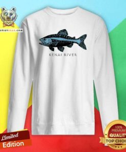 Original Kenai River Alaska Salmon Fish Art Fishing Kenai Sweatshirt