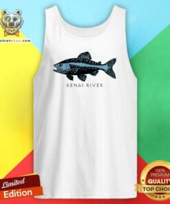Original Kenai River Alaska Salmon Fish Art Fishing Kenai Tank-top
