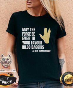 Original May The Force Be Ever In Your Favour Bilbo Baggins V-neck