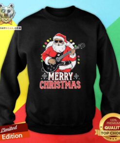 Original Santa Claus Rock Guitar Merry Christmas Sweatshirt