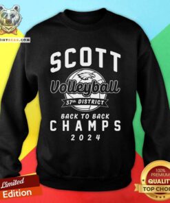 Original Scott Volleyball Back To Back Champs 2024 Sweatshirt