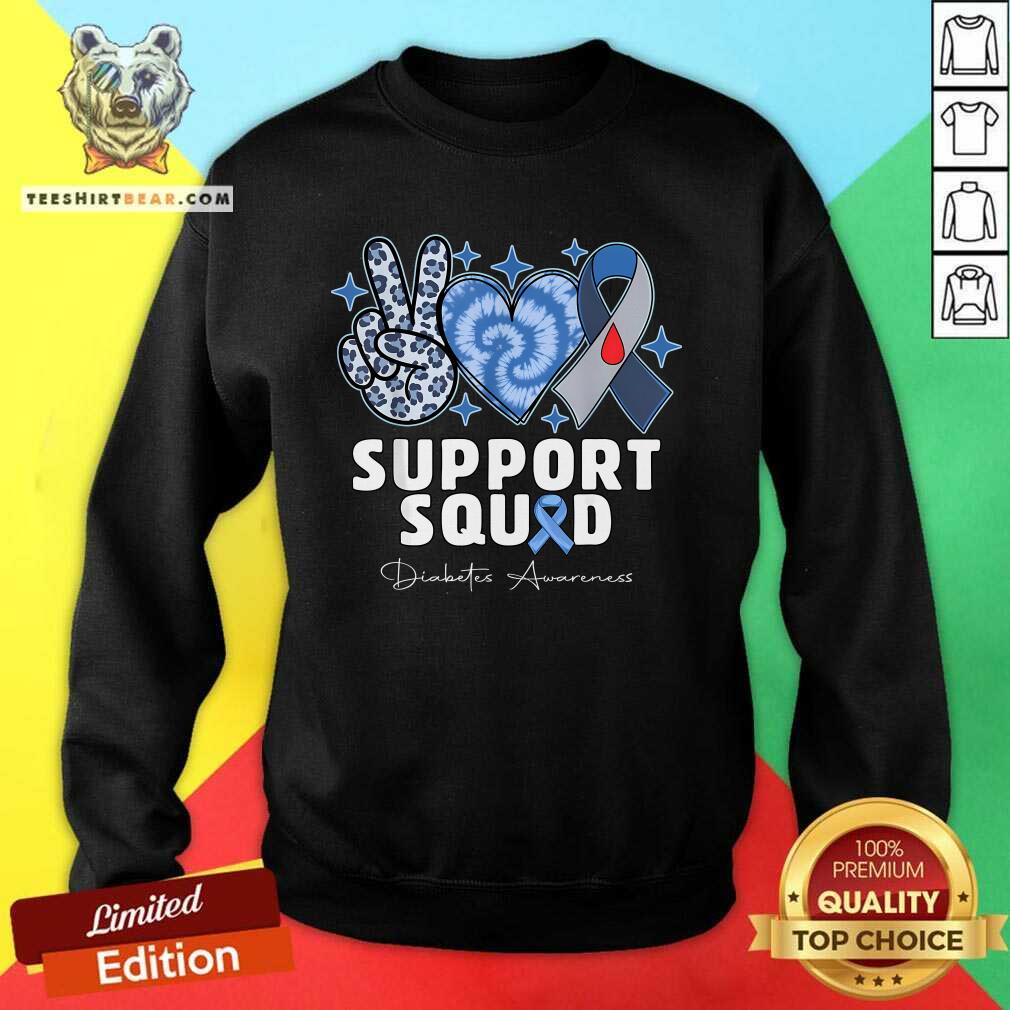 Original Support Squad Diabetes Awareness T1d Type Sweatshirt