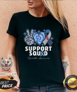 Original Support Squad Diabetes Awareness T1d Type V-neck