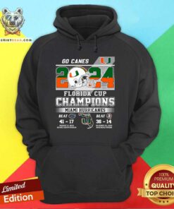 Premium 2024 Florida Cup Champions Miami Hurricanes Hoodie