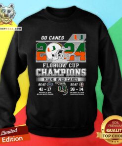 Premium 2024 Florida Cup Champions Miami Hurricanes Sweatshirt