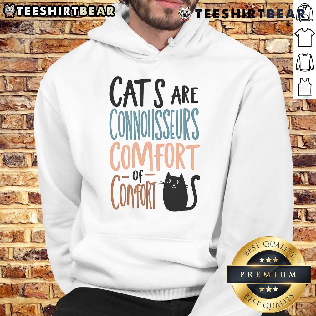 Cozy Premium Cat Are Connoisseurs Comfort Hoodie featuring a stylish design for cat lovers, perfect for chilly days.