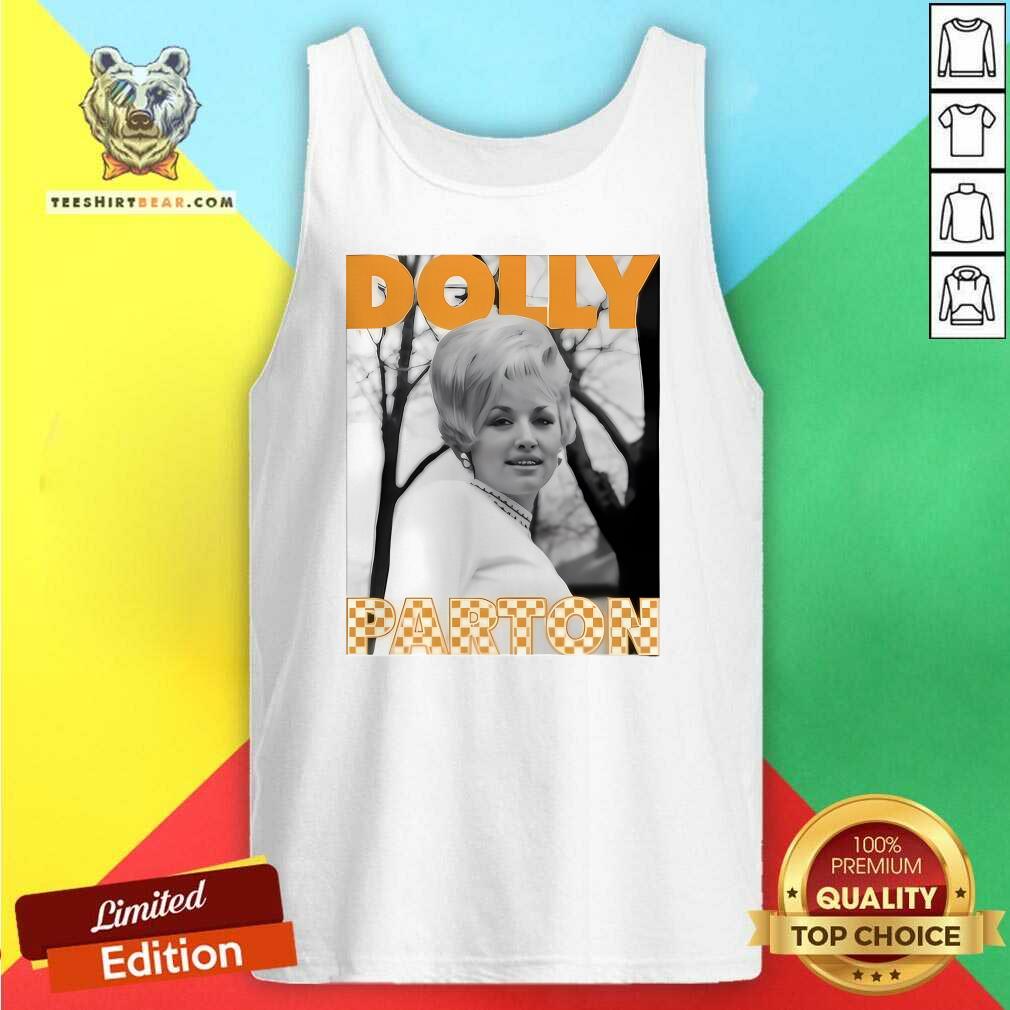 Premium Dolly Parton Tennessee Checkerboard Thrifted Distressed Tank-top