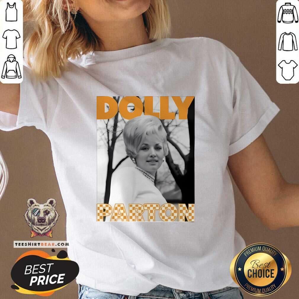 Premium Dolly Parton Tennessee Checkerboard Thrifted Distressed V-neck