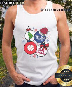 Premium Merry Christmas Chicago Baseball Est 1876 Tank Top featuring festive design and baseball theme for fans.